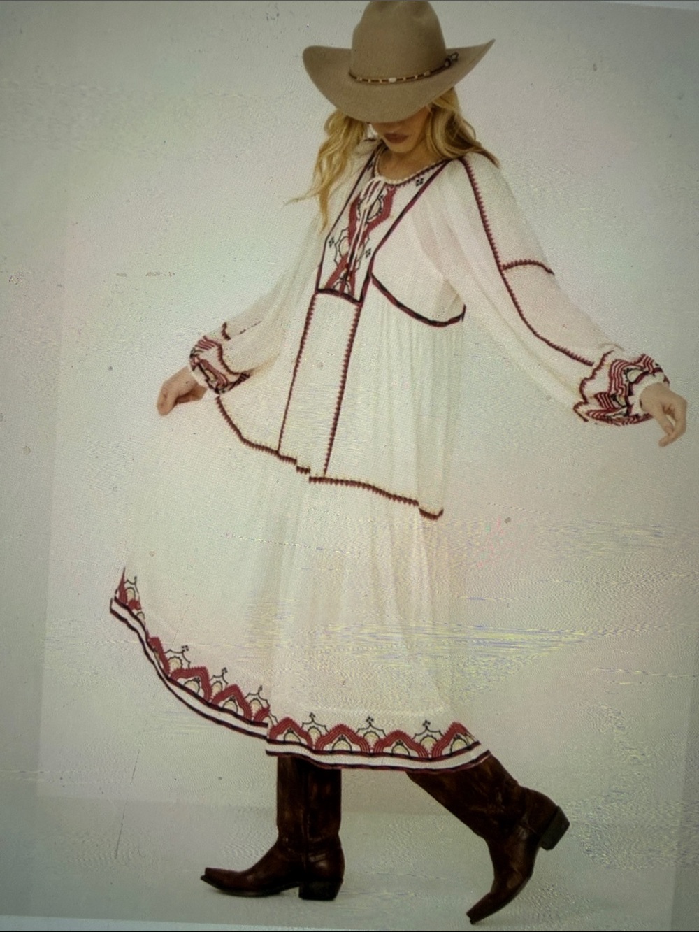Free People Sweet Escape Embroidered Dress Multiple small